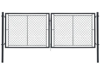 Brána IDEAL II. dvoukřídlá, 3605x1950, Zn+PVC, antracit PLOTY Sklad10 8595068453247 0-500 5
