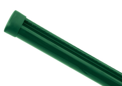 Sloupek kulatý PILCLIP Zn + PVC s montážní lištou 1700/48/1,5mm, zelená čepička PLOTY Sklad10 8595068448885 0-500 5